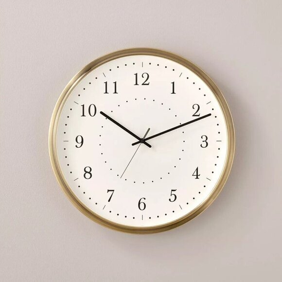 Hearth & Hand Magnolia 20" Brass Analog Circular Wall Clock - Target Spring 2025 - Picture 1 of 4